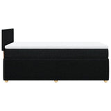 Bed slatted base and mattress Black 80x200 cm Fabric