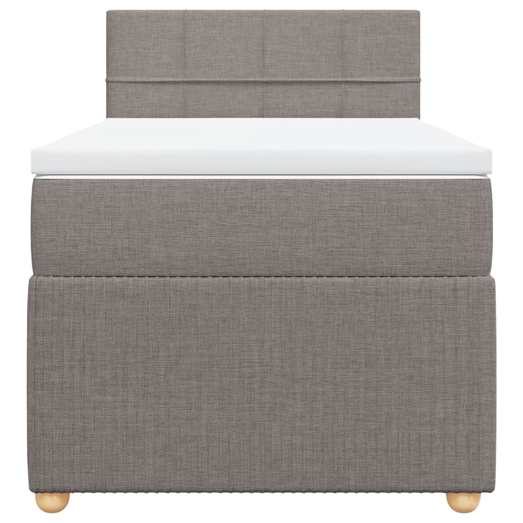 Sommier à lattes de lit avec matelas Taupe 80x200 cm Tissu