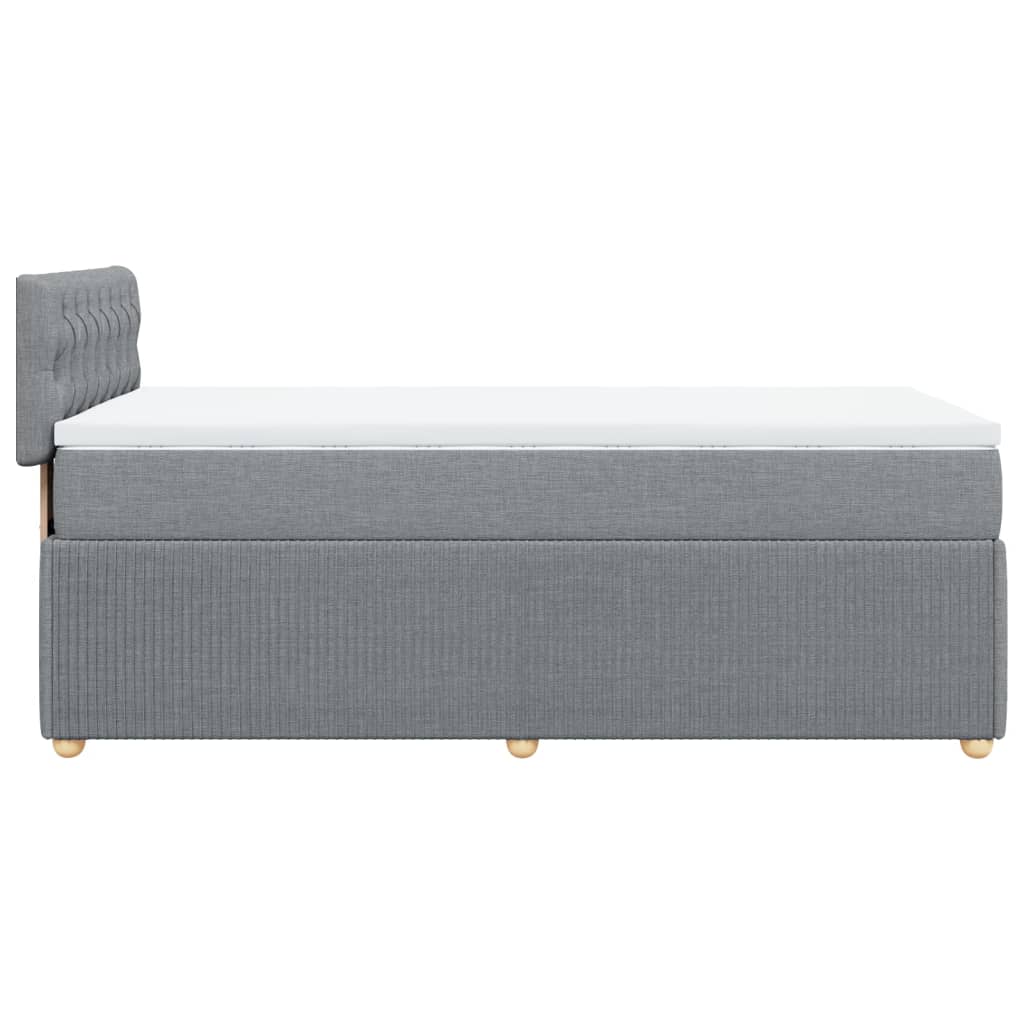 Sommier à lattes de lit avec matelas gris clair 80x200 cm tissu