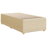 Bed slatted base with mattress Cream 80x200 cm Fabric