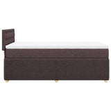 Slatted bed base with mattress Dark brown 80x200 cm