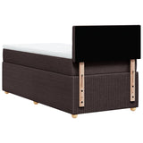 Slatted bed base with mattress Dark brown 80x200 cm