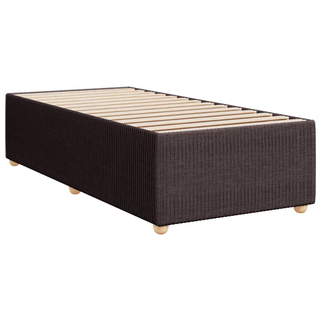 Slatted bed base with mattress Dark brown 80x200 cm