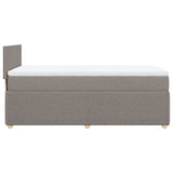 Slatted bed base with mattress Taupe 90x190 cm Fabric