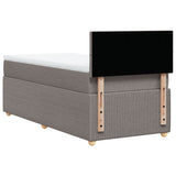 Slatted bed base with mattress Taupe 90x190 cm Fabric