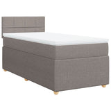 Sommier à lattes de lit avec matelas Taupe 90x200 cm Tissu