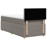 Sommier à lattes de lit avec matelas Taupe 100x200 cm Tissu