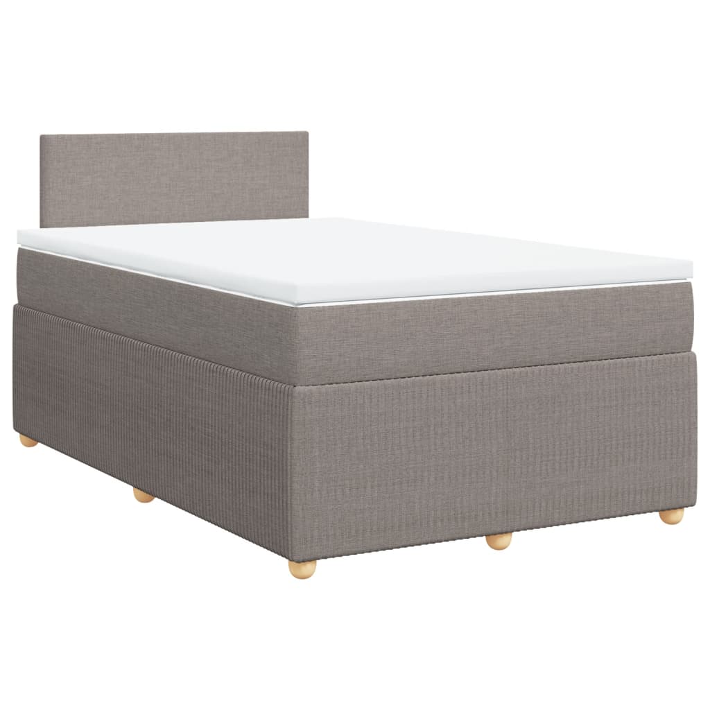 Sommier à lattes de lit avec matelas taupe 120x190 cm tissu