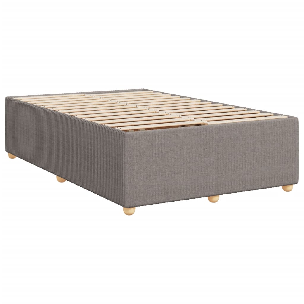 Sommier à lattes de lit avec matelas taupe 120x190 cm tissu