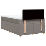 Sommier à lattes de lit avec matelas taupe 120x190 cm tissu