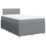 Sommier à lattes de lit avec matelas Gris clair 120x200cm Tissu