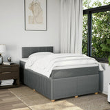 Slatted bed base with mattress Dark grey 120x200cm Fabric