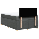 Slatted bed base with mattress Dark grey 120x200cm Fabric