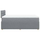 Sommier à lattes de lit avec matelas Gris clair 120x200cm Tissu