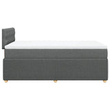 Slatted bed base with mattress Dark grey 120x200cm Fabric