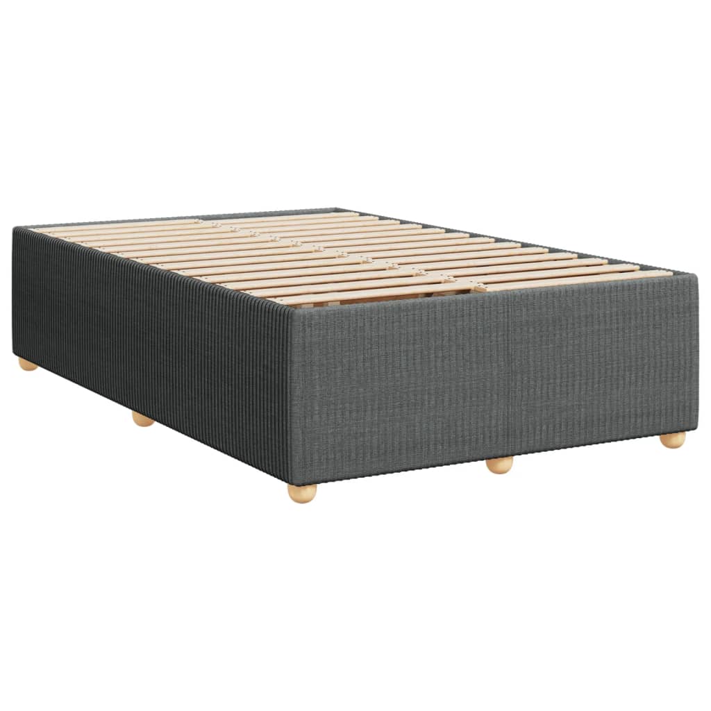 Slatted bed base with mattress Dark grey 120x200cm Fabric