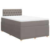 Sommier à lattes de lit avec matelas Taupe 120x200 cm Tissu