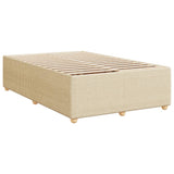 Bed slatted base with mattress Cream 120x200 cm Fabric