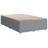 Sommier à lattes de lit avec matelas Gris clair 120x200cm Tissu