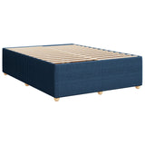 Slatted bed base with mattress Blue 160x200 cm Fabric