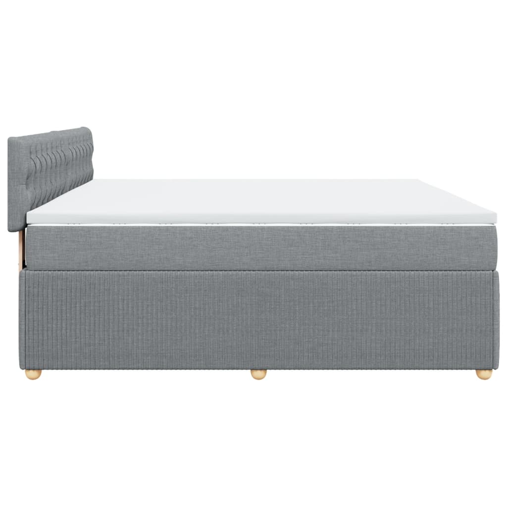 Sommier à lattes de lit avec matelas Gris clair 180x200cm Tissu