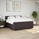 Slatted bed base with mattress Dark brown 200x200 cm