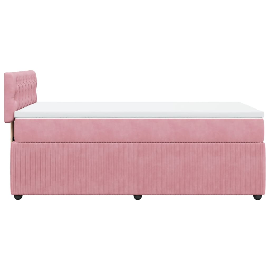 Sommier à lattes de lit avec matelas Rose 90x200 cm Velours