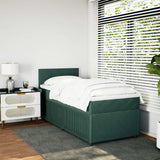 Slatted bed base with mattress Dark green 90x200 cm