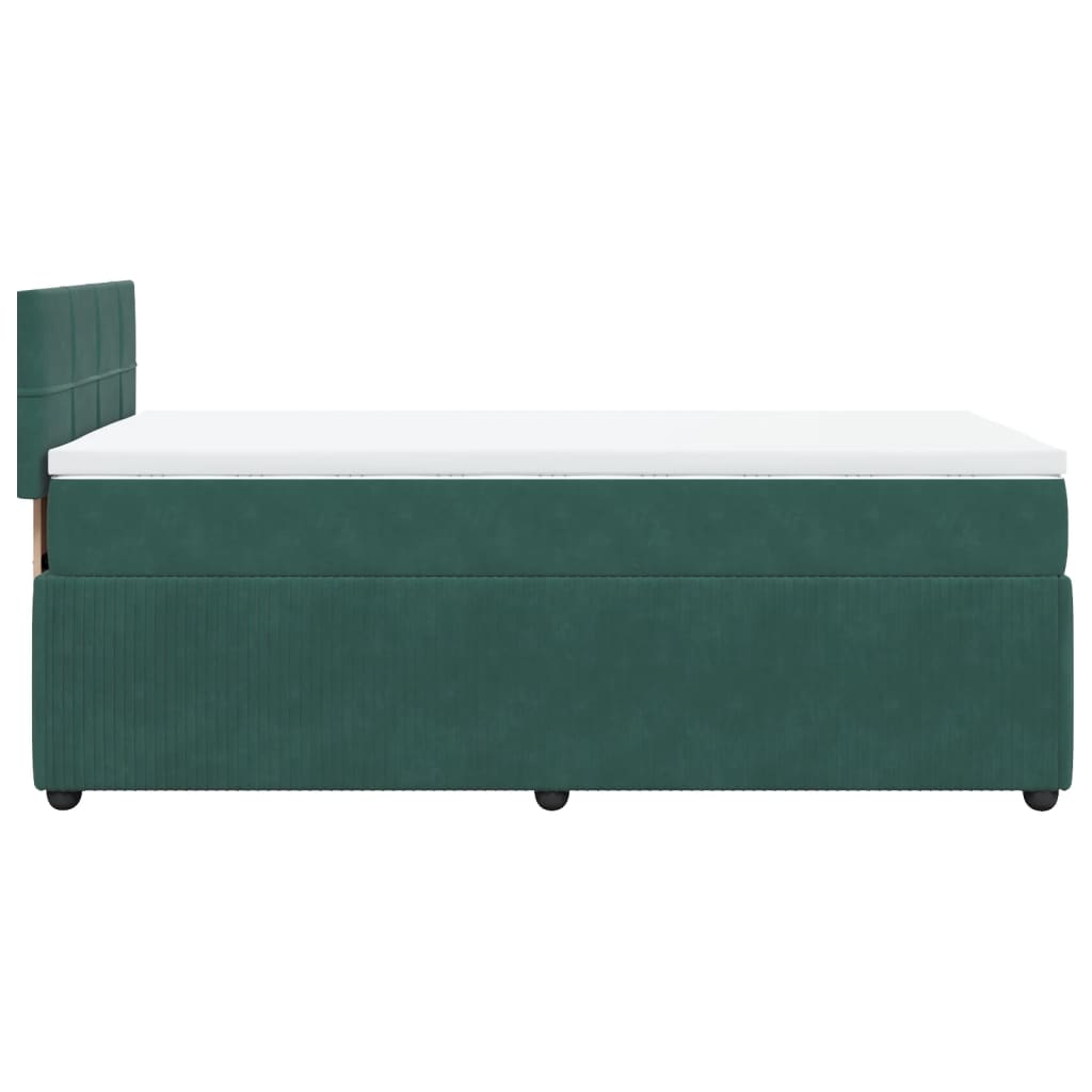 Slatted bed base with mattress Dark green 100x200 cm