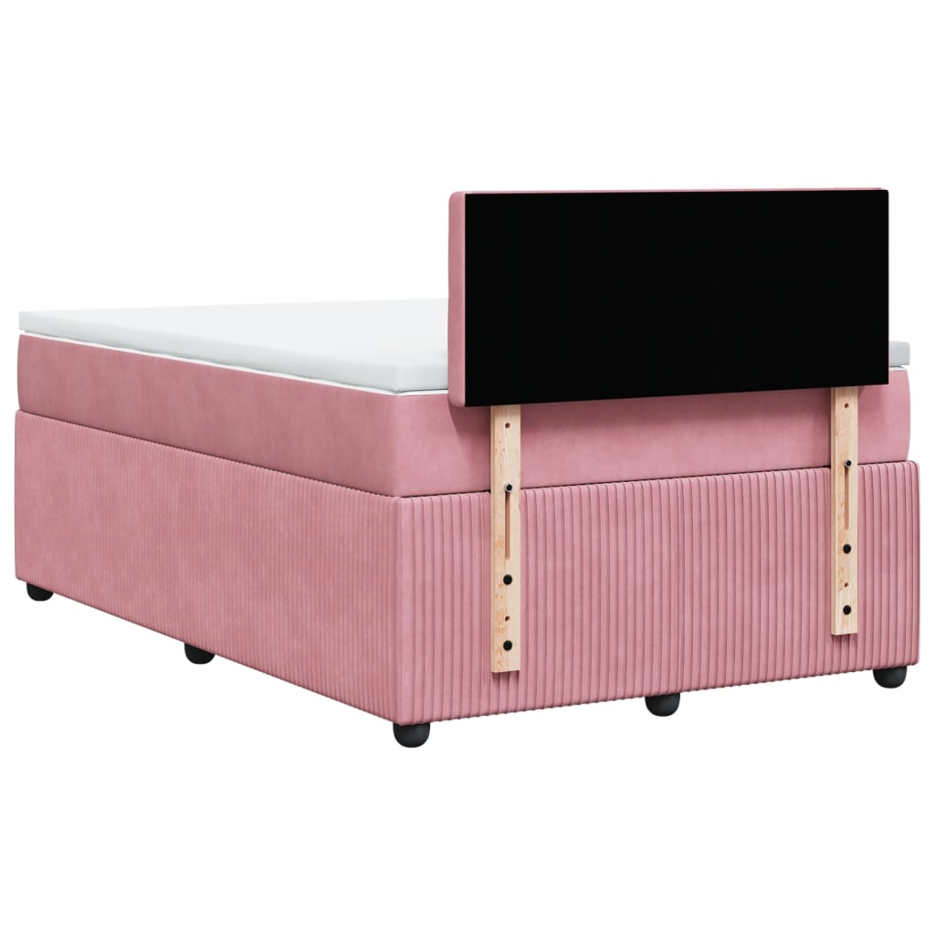 Slatted bed base with mattress Rose 120x200 cm Velvet