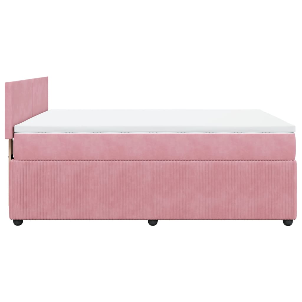 Slatted bed base with mattress Rose 140x190 cm Velvet