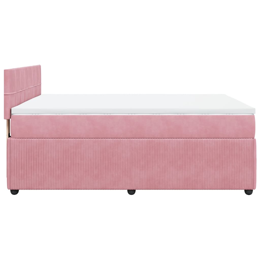 Slatted bed base with mattress Rose 140x190 cm Velvet