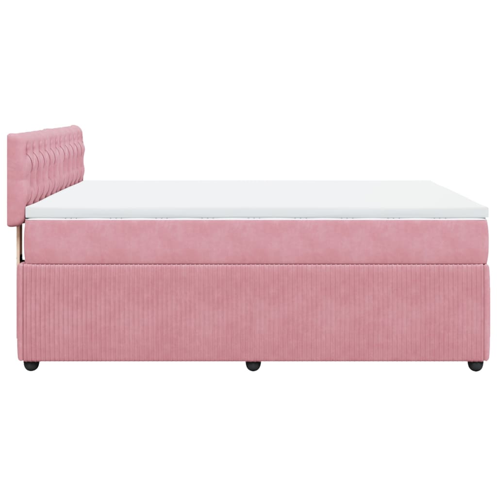 Slatted bed base with mattress Rose 140x190 cm Velvet