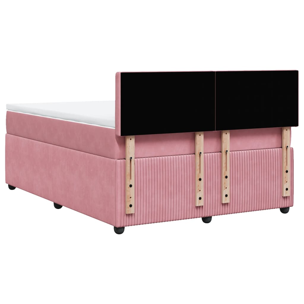 Slatted bed base with mattress Rose 140x190 cm Velvet