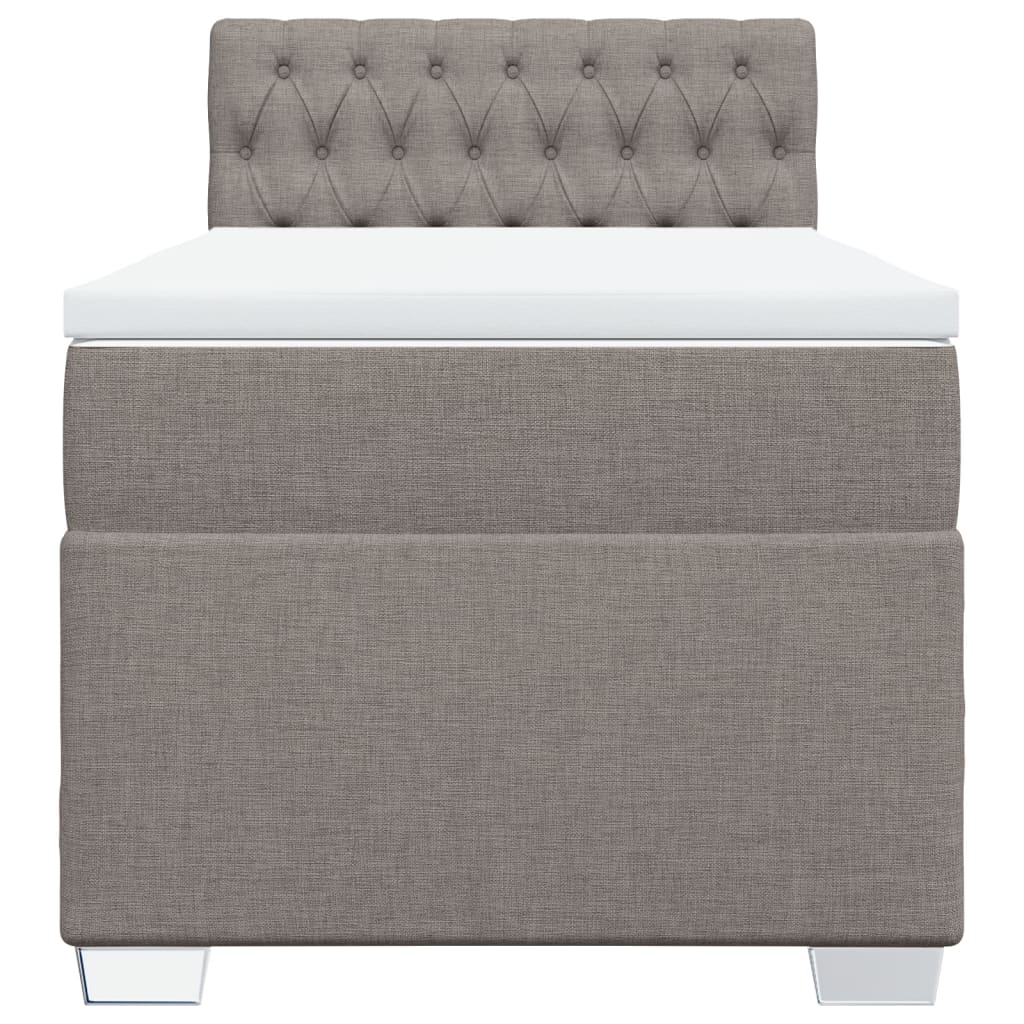 Sommier à lattes de lit avec matelas Taupe 80x200 cm Tissu