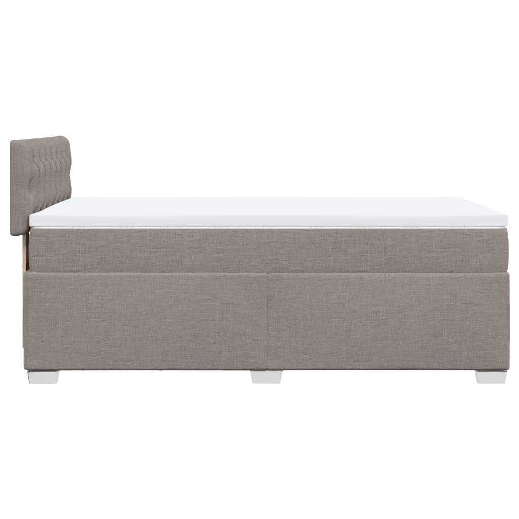 Sommier à lattes de lit avec matelas Taupe 80x200 cm Tissu