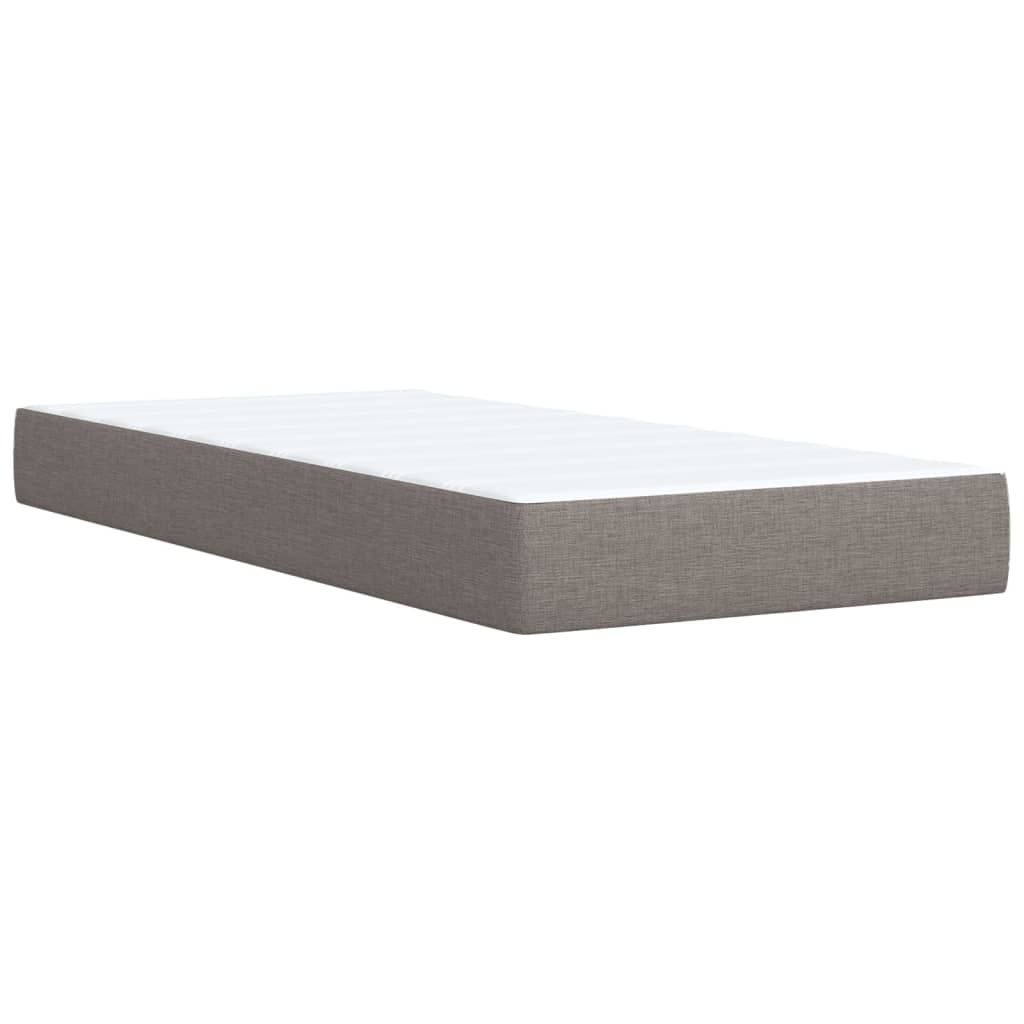 Sommier à lattes de lit avec matelas Taupe 80x200 cm Tissu