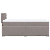 Slatted bed base with mattress Taupe 90x190 cm Fabric