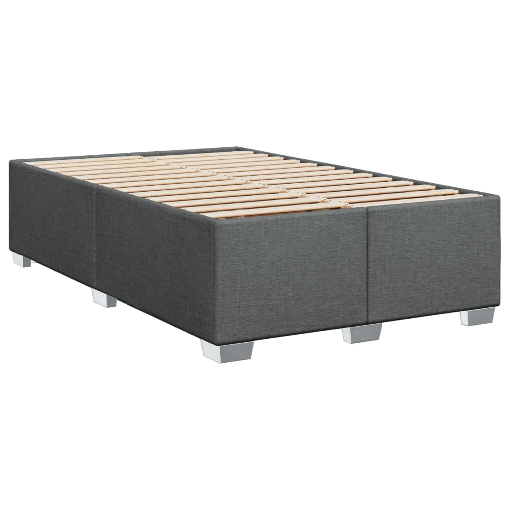 Sommier à lattes de lit avec matelas Gris foncé 90x200 cm Tissu