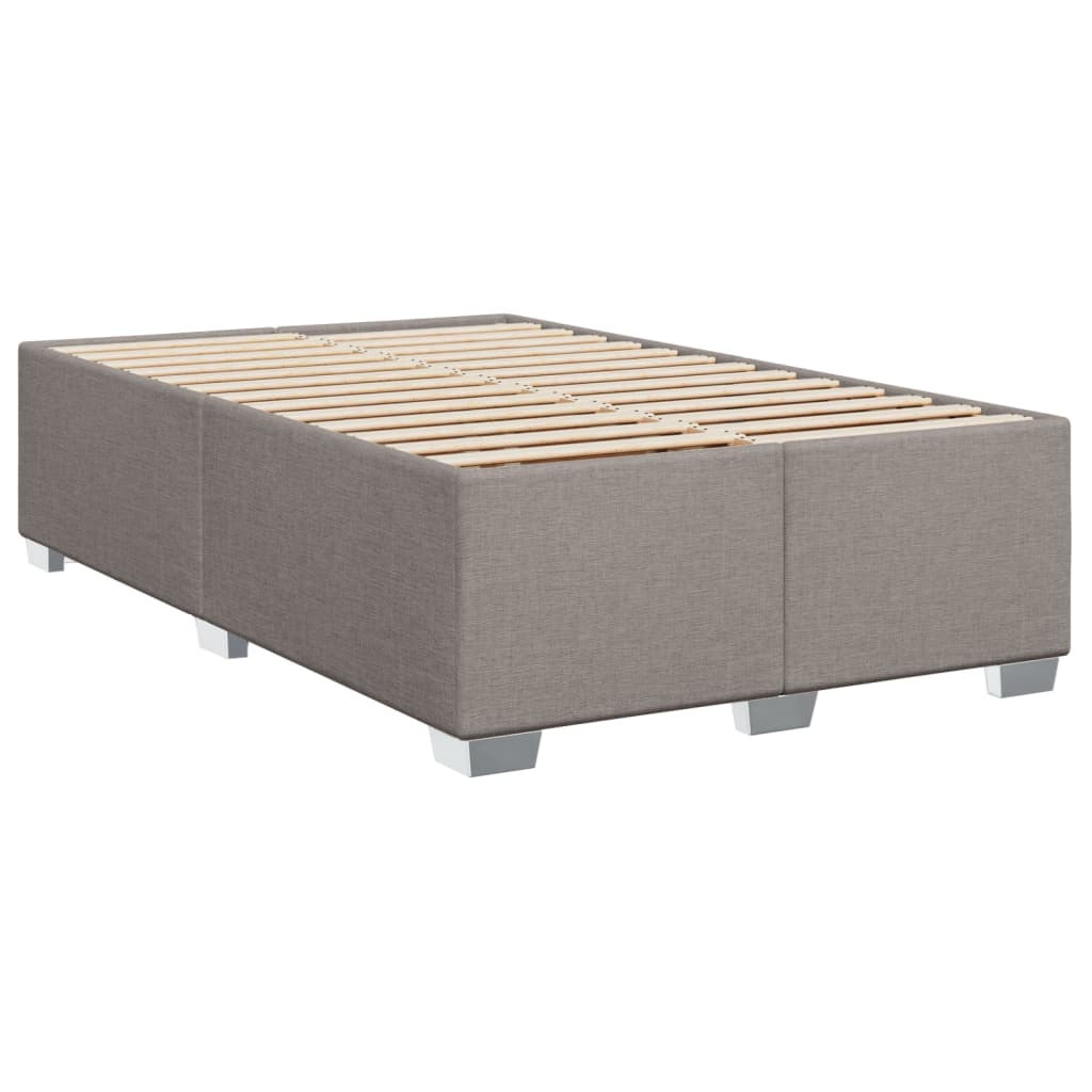 Slatted bed base with mattress Taupe 90x200 cm Fabric