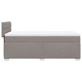 Slatted bed base with mattress Taupe 90x200 cm Fabric