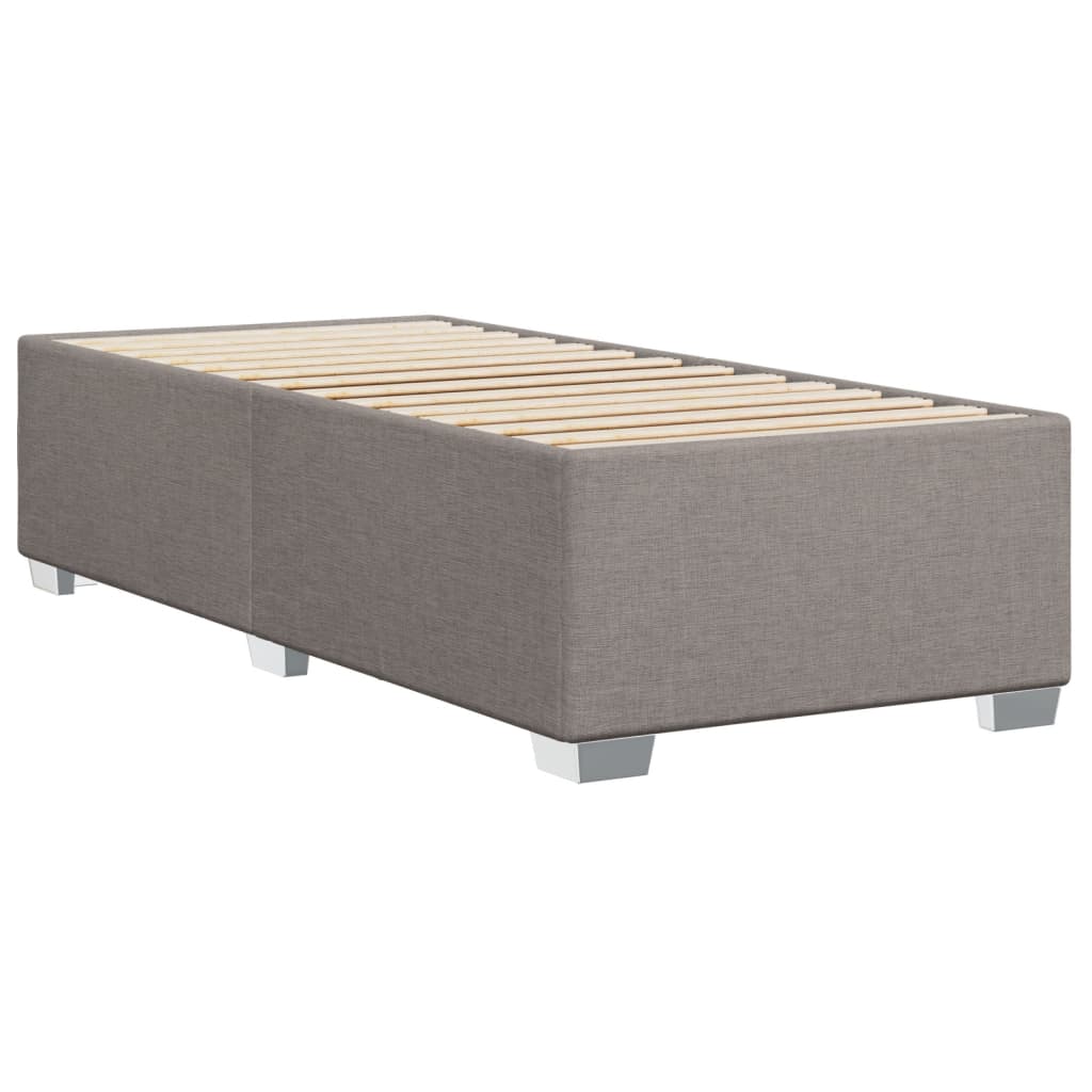 Sommier à lattes de lit avec matelas Taupe 100x200 cm Tissu