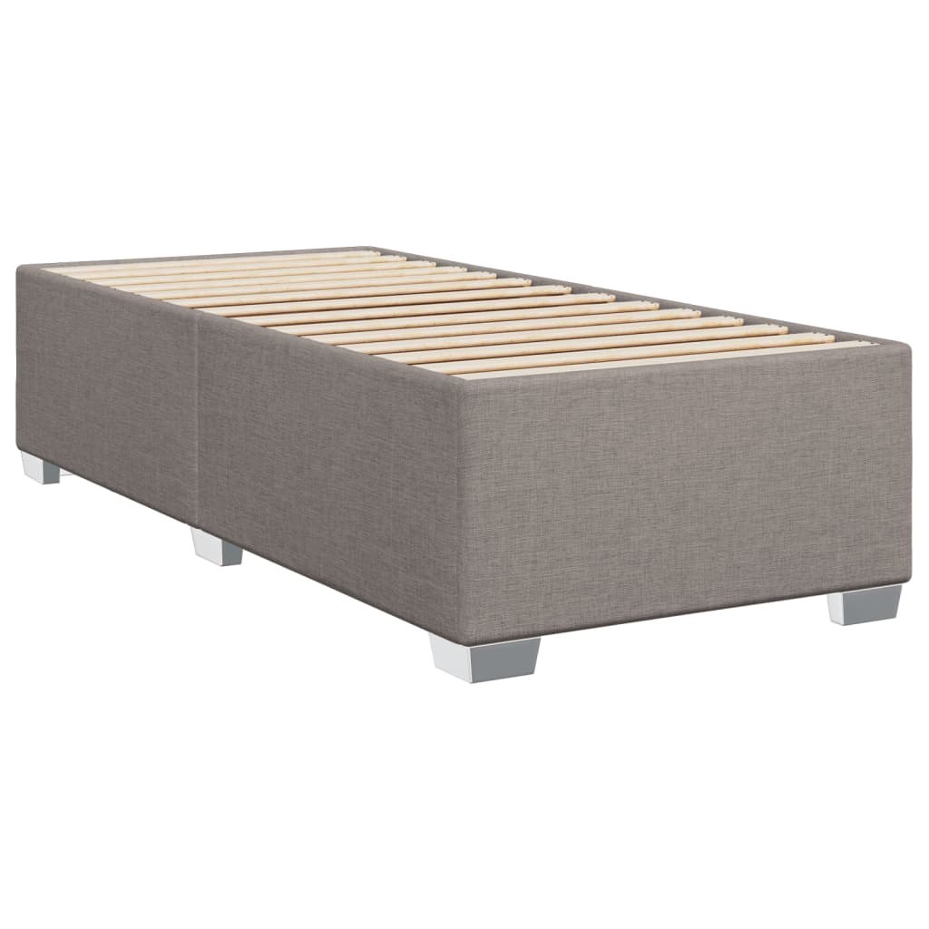 Sommier à lattes de lit avec matelas Taupe 100x200 cm Tissu