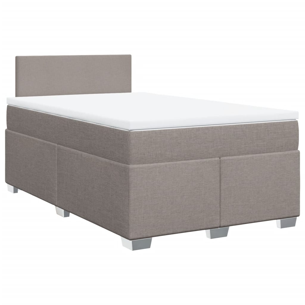 Sommier à lattes de lit avec matelas taupe 120x190 cm tissu