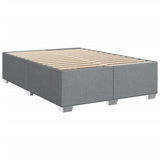 Sommier à lattes de lit avec matelas Gris clair 140x190cm Tissu