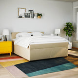 Bed slatted base with mattress Cream 180x200 cm Fabric