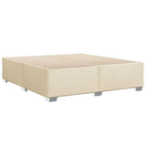 Bed slatted base with mattress Cream 180x200 cm Fabric