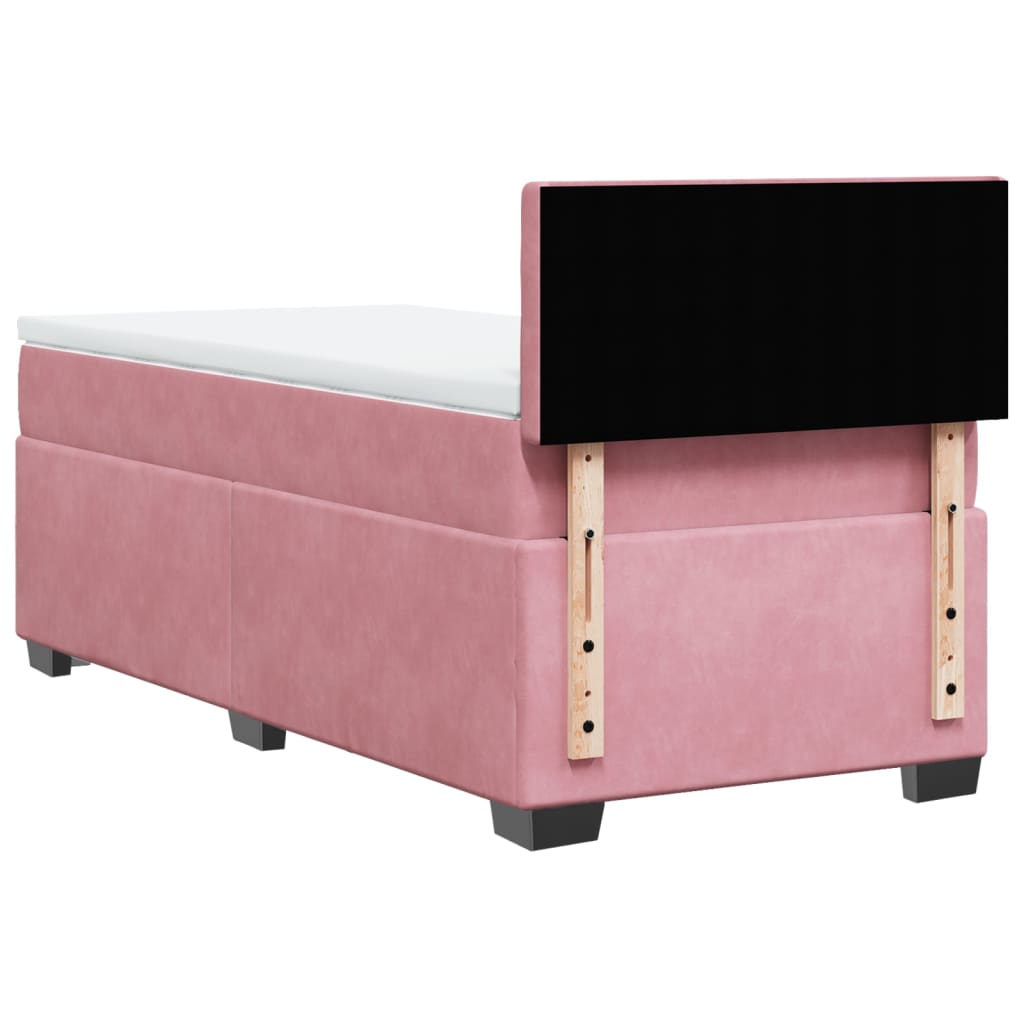 Sommier à lattes de lit avec matelas Rose 90x190 cm Velours