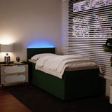 Slatted bed base with mattress Dark green 90x200 cm