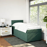 Slatted bed base with mattress Dark green 90x200 cm